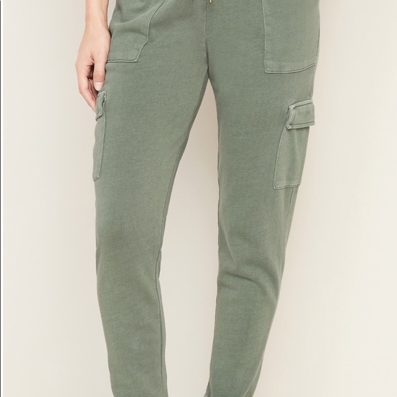 old navy french terry cargo joggers